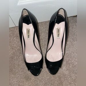 Miu Miu Black Patent Leather Pump